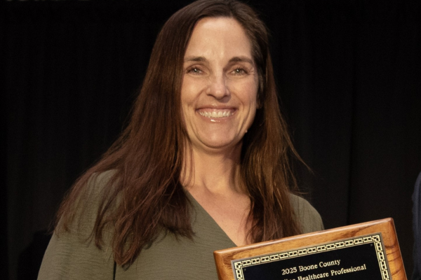 Dr. Candy Riggins, recipient of the Boone County Outstanding Healthcare Professional of the Year Award