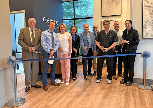 Witham leadership and Cosmetic and Surgical Arts staff celebrating the grand opening of Cosmetic and Surgical Arts by Witham in Zionsville