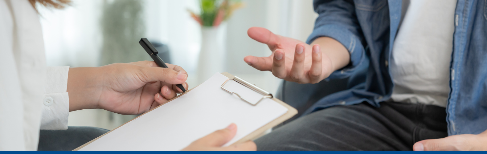 A man speaking with his psychiatrist