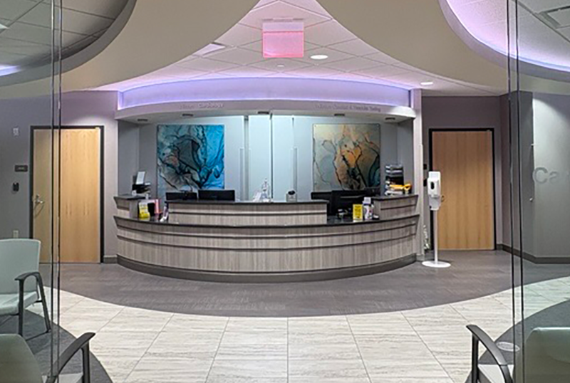 The cardiology department waiting room at Witham