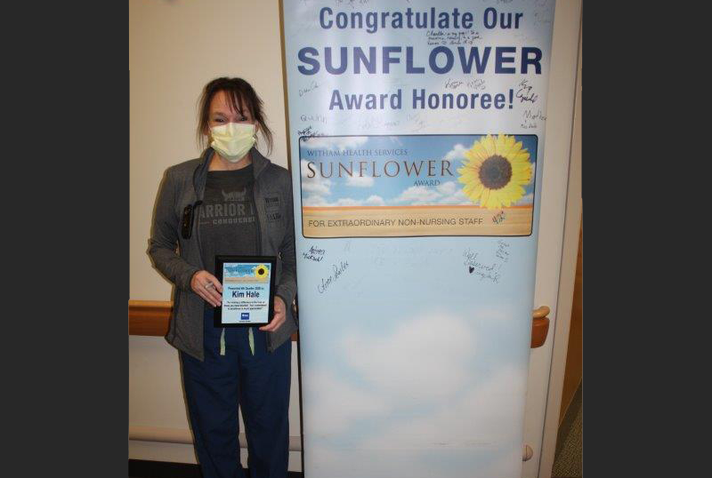 Kim Hale receives the Sunflower Award in 2021