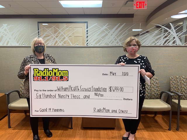 Radio Mom Donates Check to Witham Foundation