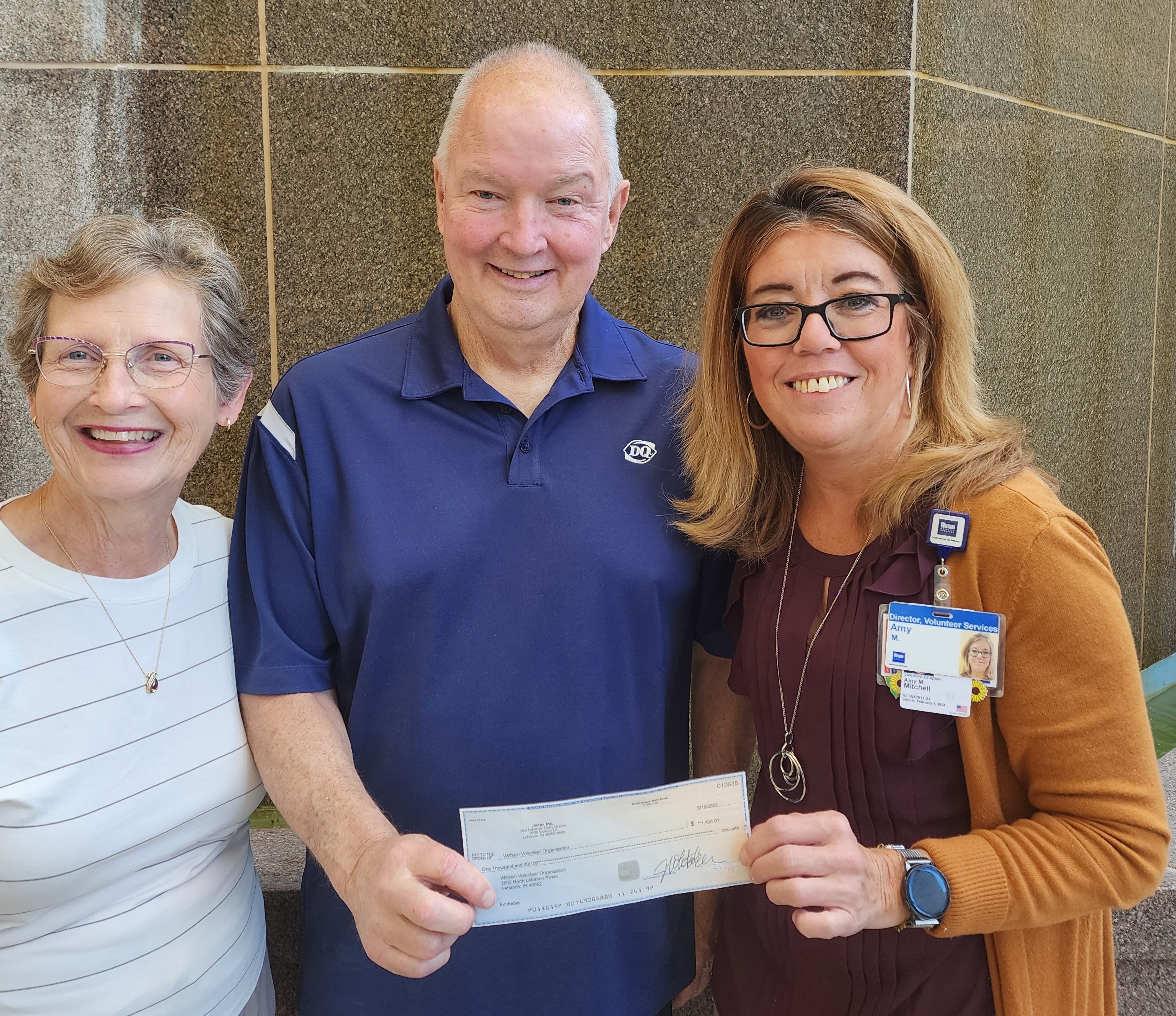 Lebanon Dairy Queen donates $1,000 to the Witham Volunteer Organization