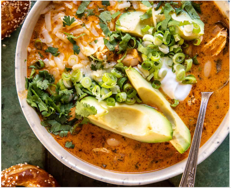 Spicy Buffalo White Chicken Chili